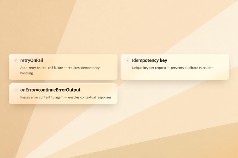 Voice AI retry design — retryOnFail, idempotency key, and onError options compared